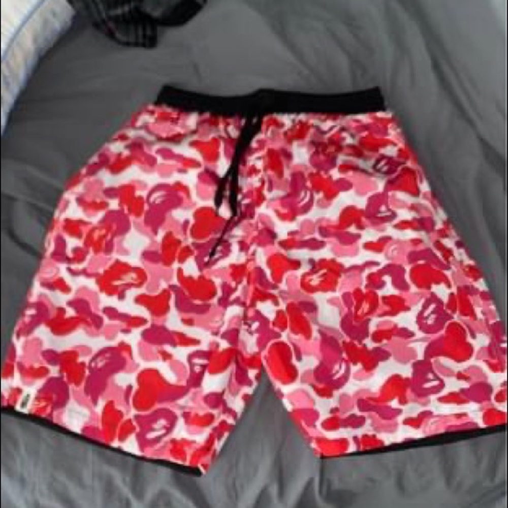 Bape ABC Reversible Shorts Pink/Black